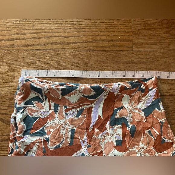 Nine West Floral Asymmetric Ruffle Hem Slip Skirt Medium Fairy Bloomcore Boho - Picture 8 of 9